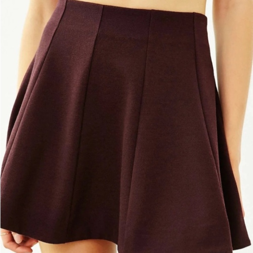 Kimchi Blue Maroon High-Waisted Skirt
